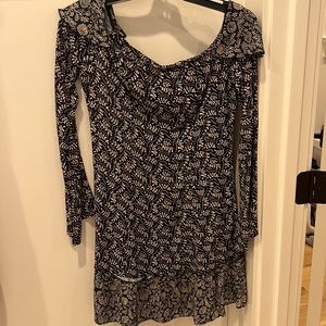 Stone Cold fox fitted, rare print dress